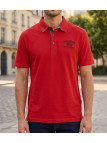 Polo manches courtes pour homme Winchester modèle Return1 en coton jersey de couleur rouge avec col boutonné classique.