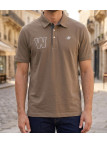 Polo WINCHESTER RIDER3 beige en coton finitions chambray