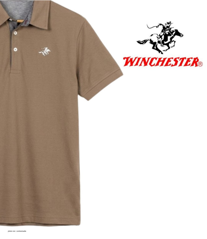 Polo WINCHESTER RIDER3 beige en coton finitions chambray