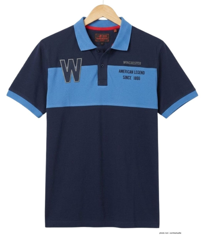 WINCHESTER ROADSTER1 : Polo Homme Marine Chic en Coton Piqué