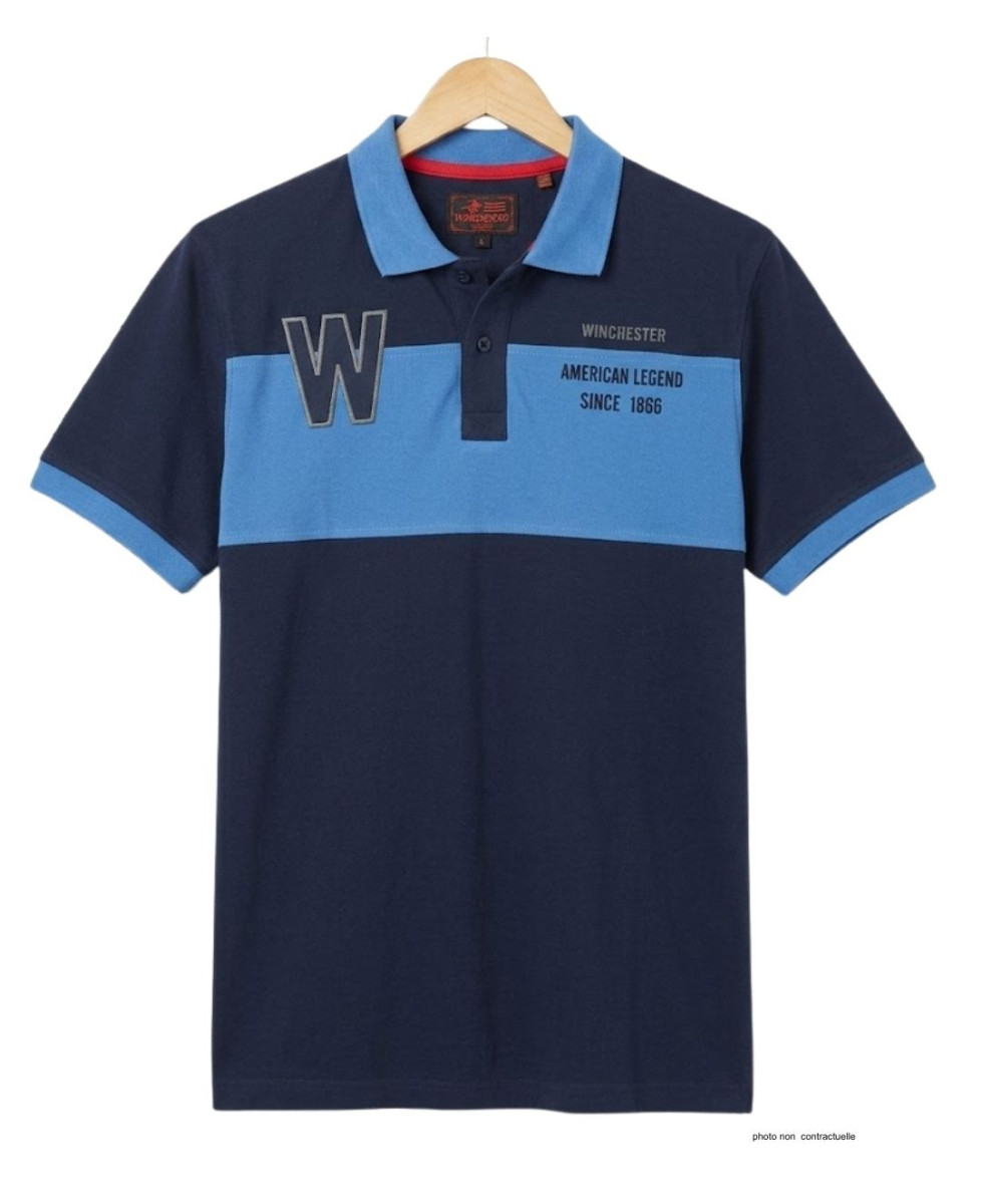 WINCHESTER ROADSTER1 : Polo Homme Marine Chic en Coton Piqué