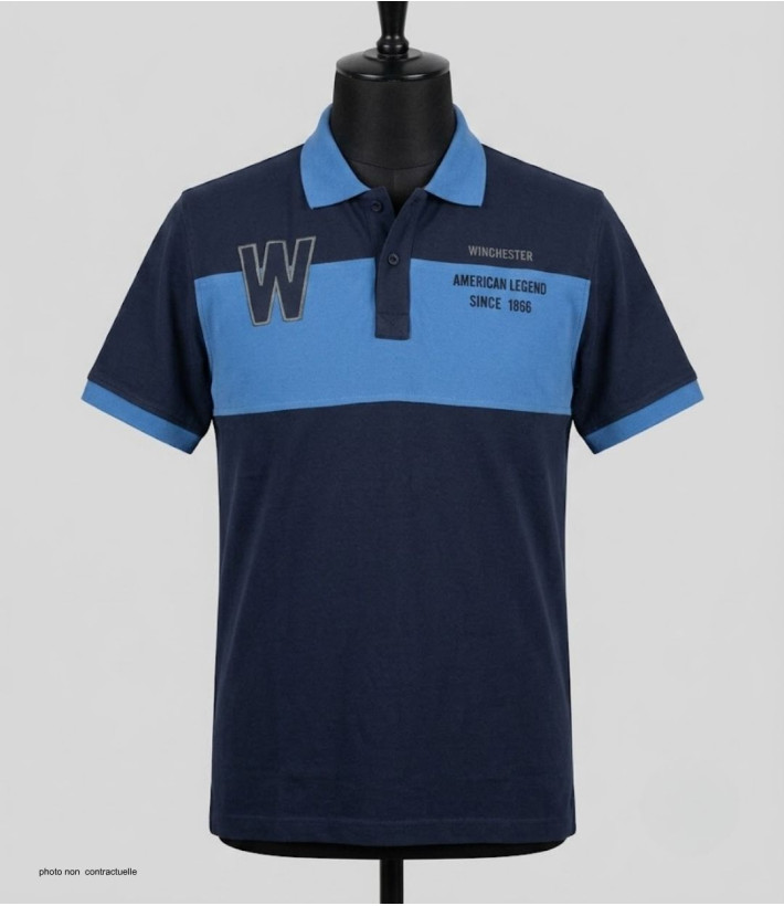 WINCHESTER ROADSTER1 : Polo Homme Marine Chic en Coton Piqué