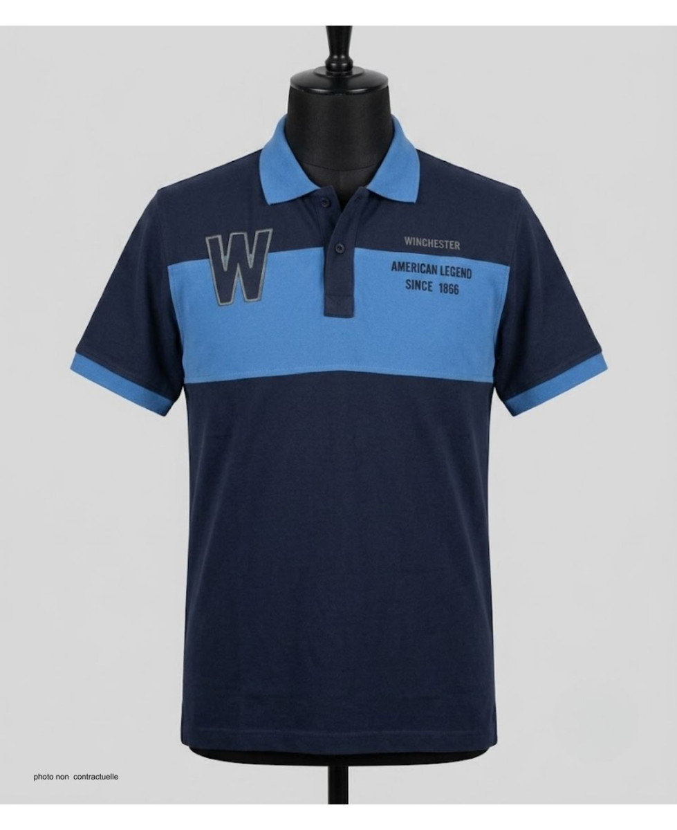WINCHESTER ROADSTER1 : Polo Homme Marine Chic en Coton Piqué