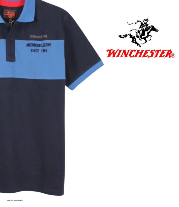 WINCHESTER ROADSTER1 : Polo Homme Marine Chic en Coton Piqué