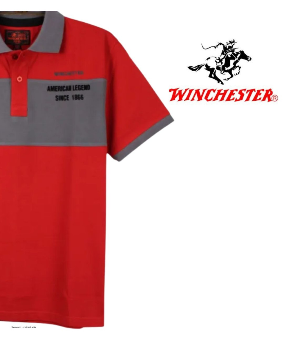 WINCHESTER ROADSTER2 : Polo Homme Rouge Casual en Coton Piqué