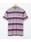 WINCHESTER ROBIN1G : Polo Homme Gris Rayé en Pur Coton