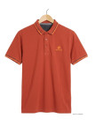 WINCHESTER ROGAN2 : Polo Homme Orange Rouille en Coton Piqué