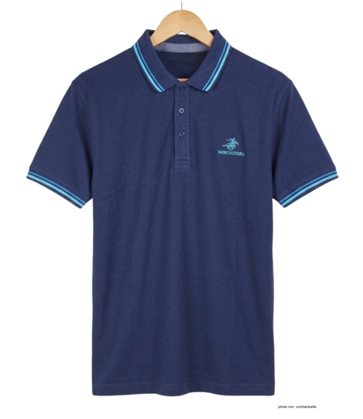 WINCHESTER ROGAN3 : Polo manches courtes bleu marine chic