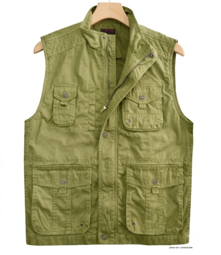 Gilet sans manches WINCHESTER WE1298M | Multipoches Jaune