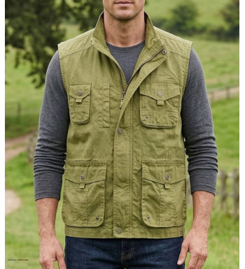 Gilet sans manches WINCHESTER WE1298M | Multipoches Jaune
