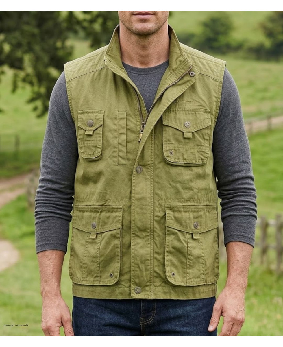 Gilet sans manches WINCHESTER WE1298M | Multipoches Jaune