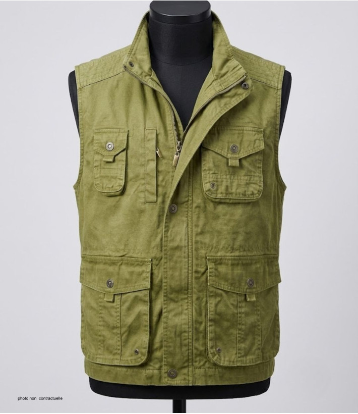 Gilet sans manches WINCHESTER WE1298M | Multipoches Jaune