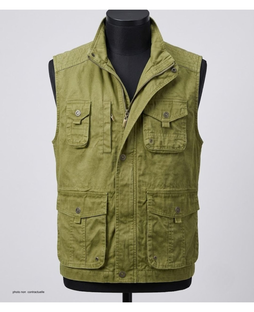 Gilet sans manches WINCHESTER WE1298M | Multipoches Jaune