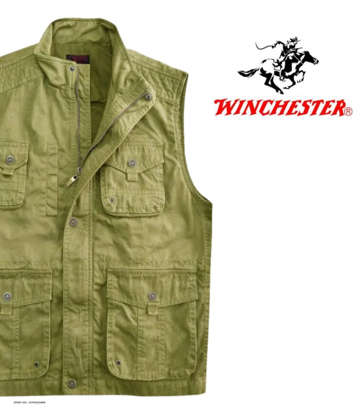 Gilet sans manches WINCHESTER WE1298M | Multipoches Jaune