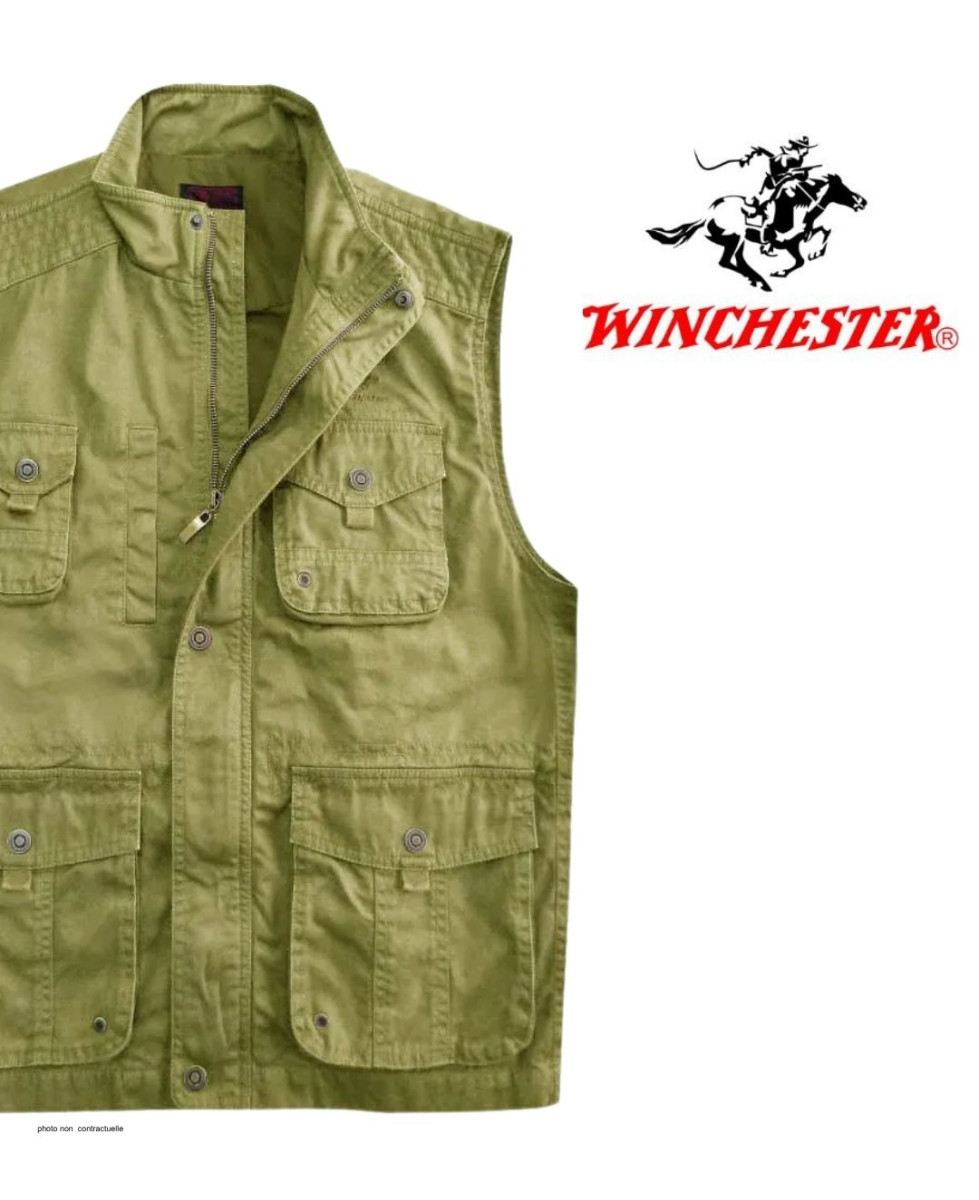 Gilet sans manches WINCHESTER WE1298M | Multipoches Jaune