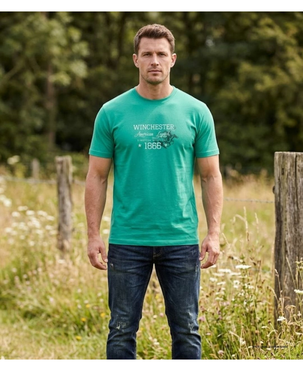 Tee-shirt Winchester SCHOOL2 : Haut Manches Courtes en Coton
