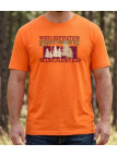 Tee-shirt manches courtes pour homme orange en coton jersey avec sérigraphie poitrine modèle Selwin2 Winchester.