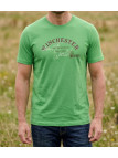 Tee-shirt à manches courtes pour homme vert en pur coton avec sérigraphie sur la poitrine modèle SHOOTER2 Winchester.