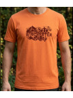 Tee-shirt manches courtes pour homme orange en coton jersey avec sérigraphie poitrine modèle STANLEY1 Winchester.