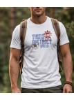 Tee-shirt à manches courtes pour homme blanc en coton jersey avec sérigraphie poitrine modèle STENTOR2 Winchester.