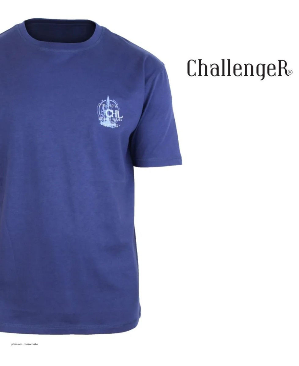 Tee-shirt Challenger A2121B : Haut Manches Courtes Bleu Marine