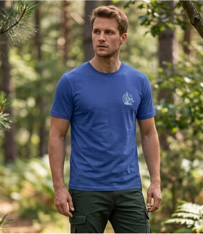 Tee-shirt Challenger A2121B : Haut Manches Courtes Bleu Marine