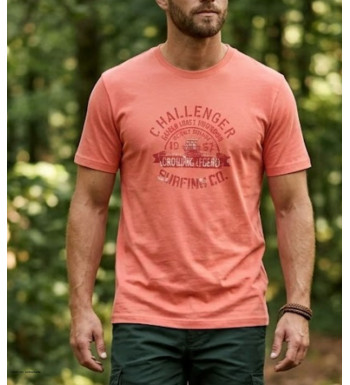 Tee-shirt Challenger A2133B : Haut Manches Courtes Corail