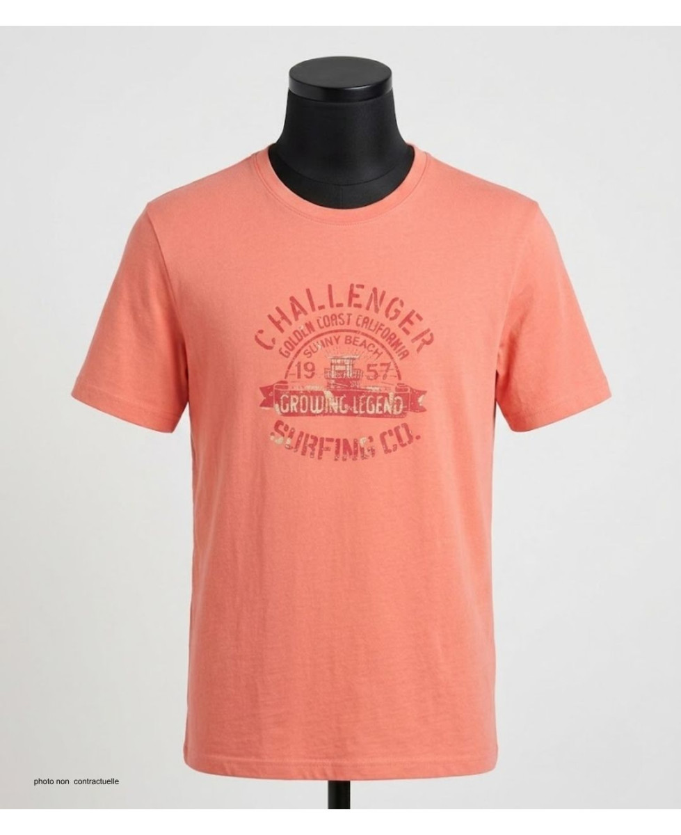 Tee-shirt Challenger A2133B : Haut Manches Courtes Corail