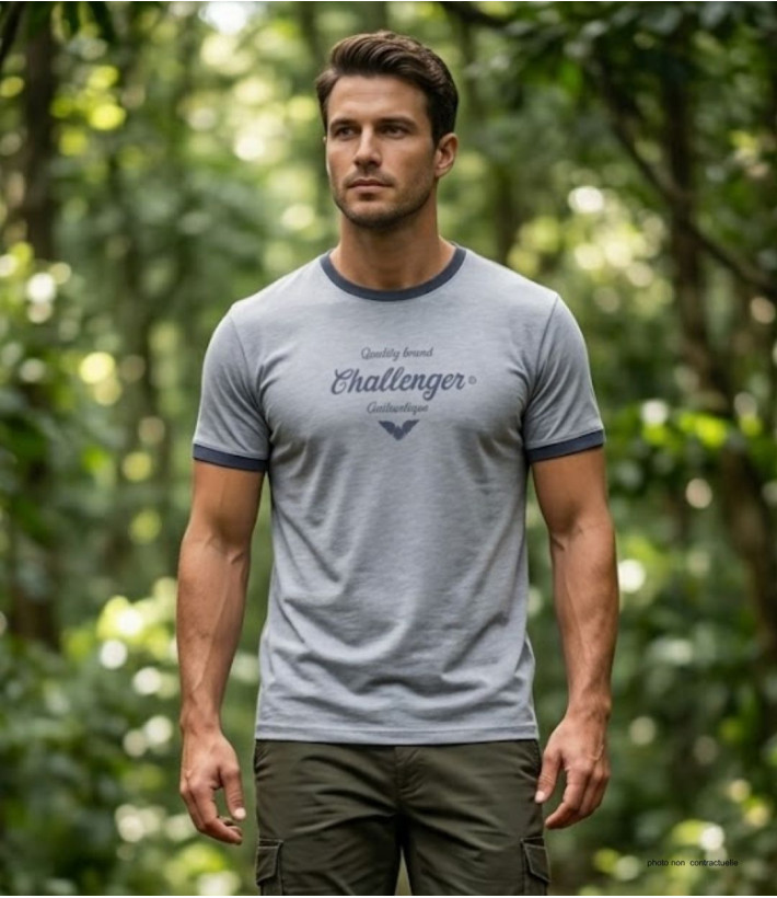 Tee-shirt Challenger SAGARO2 : Coton Flammé Texturé