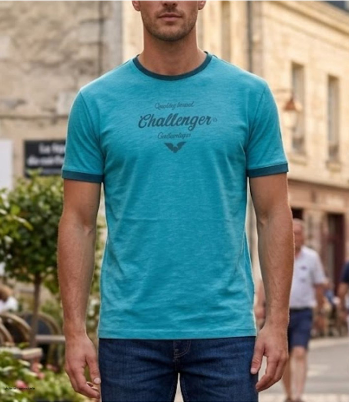 Tee-shirt Challenger SAGARO3 : Haut Manches Courtes Vert