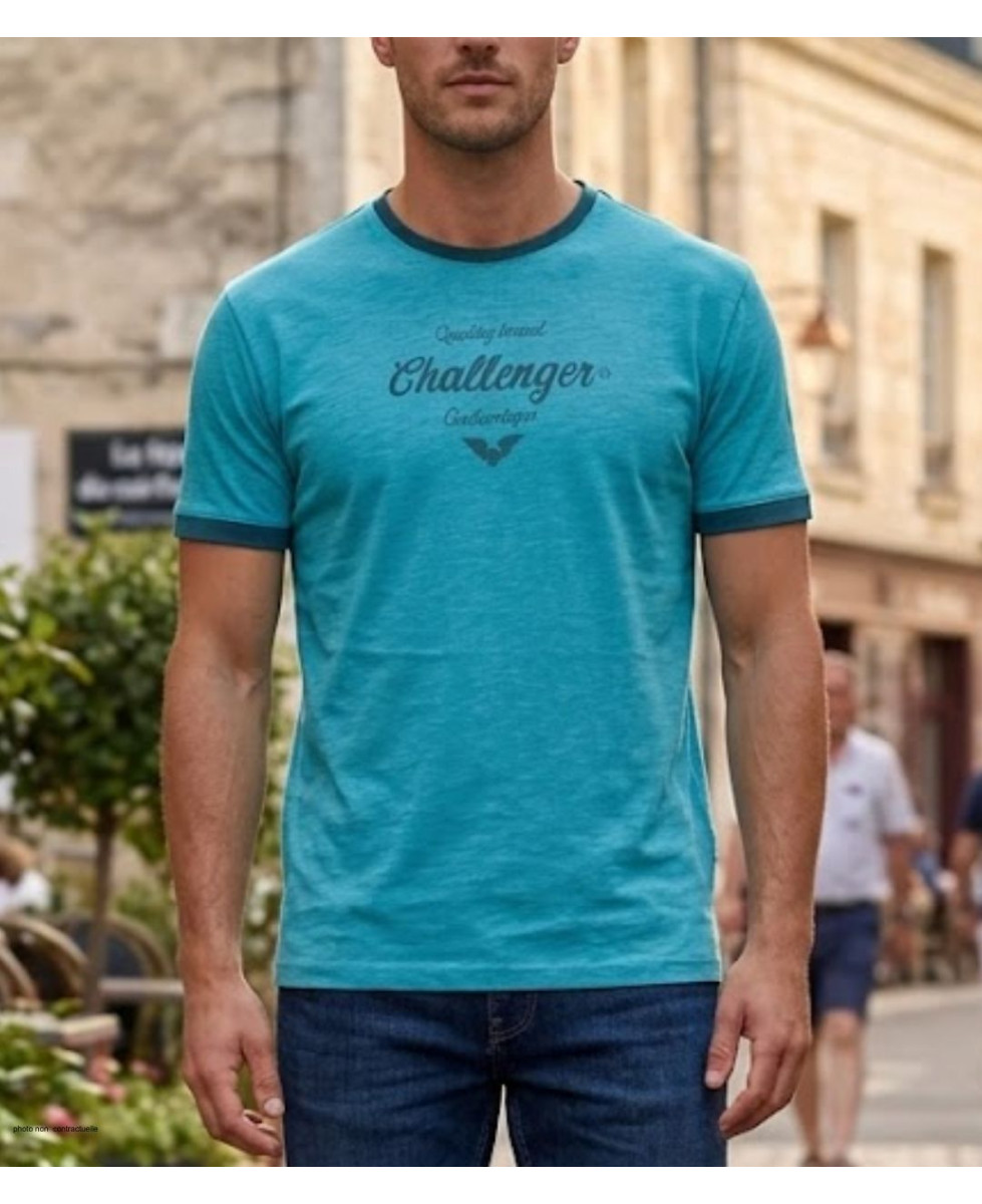 Tee-shirt Challenger SAGARO3 : Haut Manches Courtes Vert