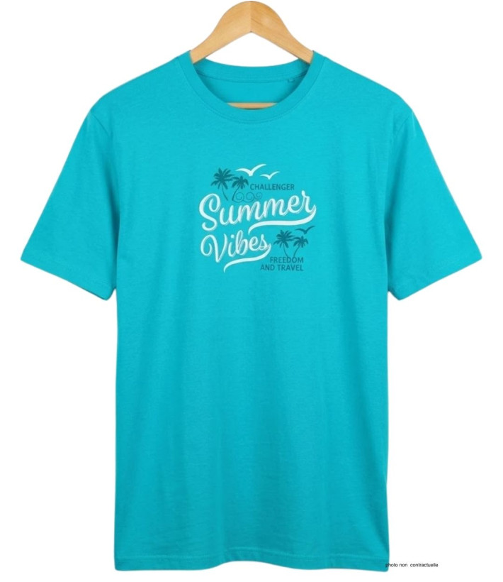Tee-shirt Challenger SAMPA1 : Coton Peigné 160g Vert