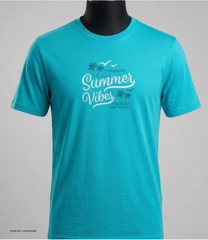 Tee-shirt Challenger SAMPA1 : Coton Peigné 160g Vert