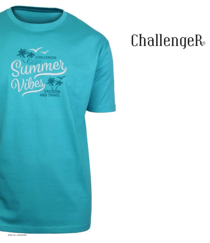 Tee-shirt Challenger SAMPA1 : Coton Peigné 160g Vert
