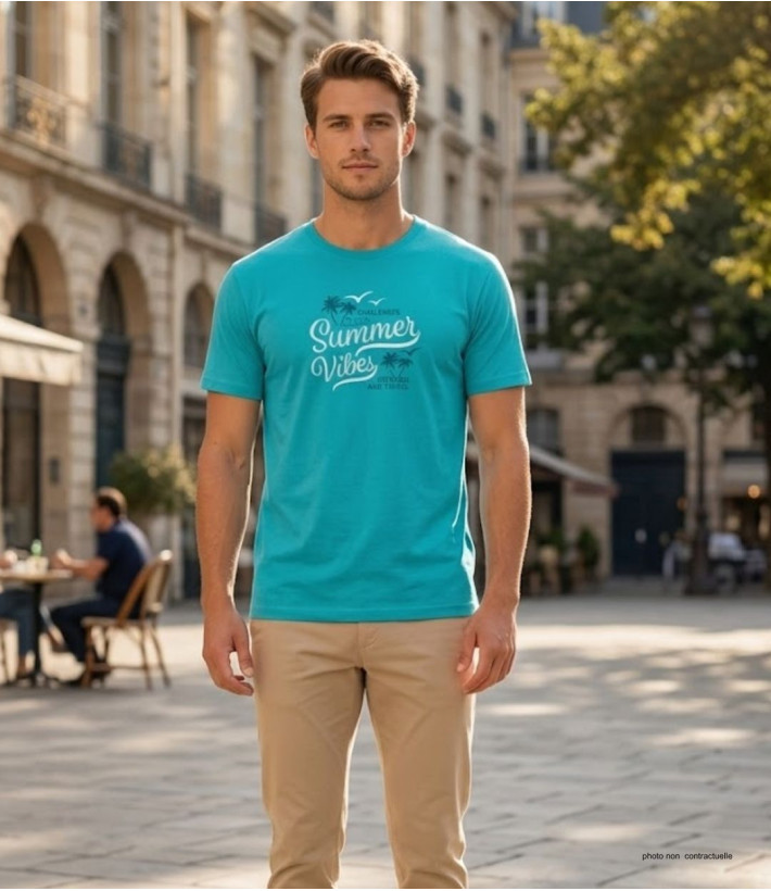 Tee-shirt Challenger SAMPA1 : Coton Peigné 160g Vert