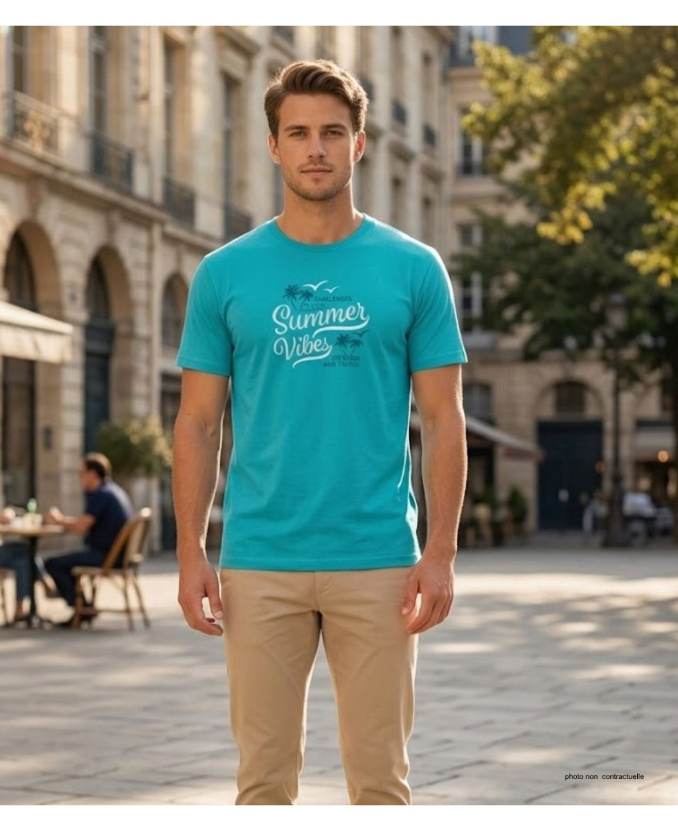 Tee-shirt Challenger SAMPA1 : Coton Peigné 160g Vert