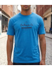 CHALLENGER SEVILLE1 : Tee-shirt homme imprimé bleu coton