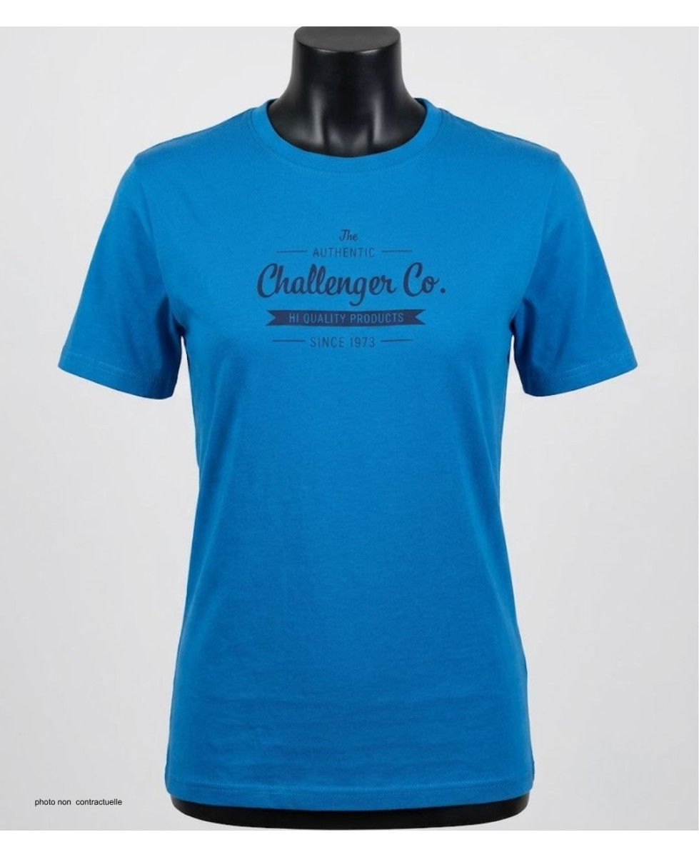 CHALLENGER SEVILLE1 : Tee-shirt homme imprimé bleu coton