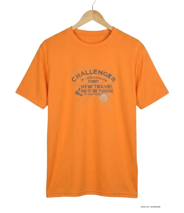 CHALLENGER STEFANO : Tee-shirt homme coton jersey orange