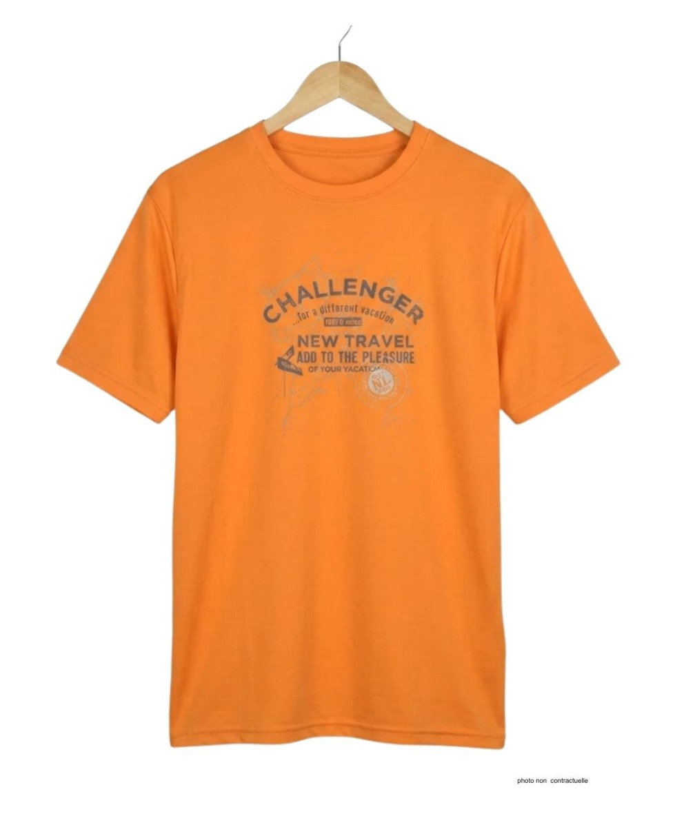 CHALLENGER STEFANO : Tee-shirt homme coton jersey orange