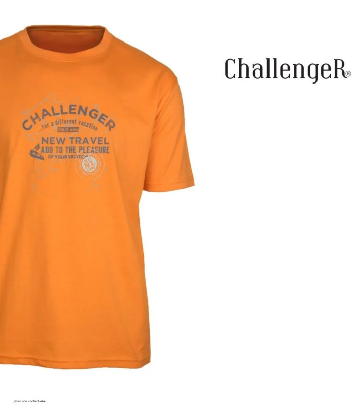 CHALLENGER STEFANO : Tee-shirt homme coton jersey orange