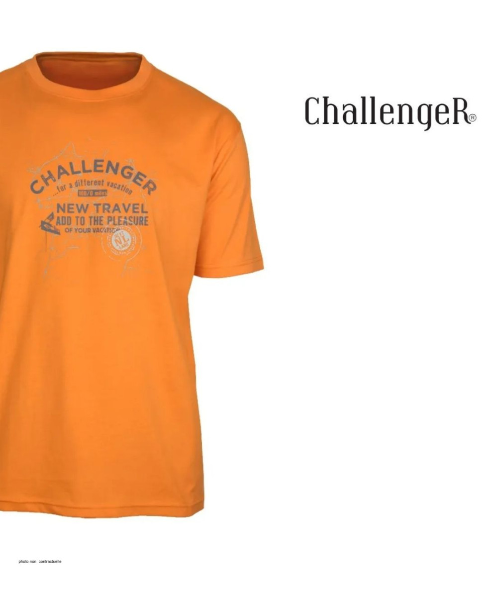 CHALLENGER STEFANO : Tee-shirt homme coton jersey orange
