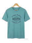 CHALLENGER TEE3003B - Tee-shirt vert imprimé pur coton