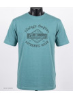 CHALLENGER TEE3003B - Tee-shirt vert imprimé pur coton