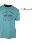 CHALLENGER TEE3003B - Tee-shirt vert imprimé pur coton
