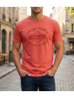 CHALLENGER TEE3003C - Tee-shirt orange corail coton jersey