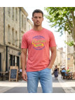 CHALLENGER TEE3004C - Tee-shirt orange corail coton jersey