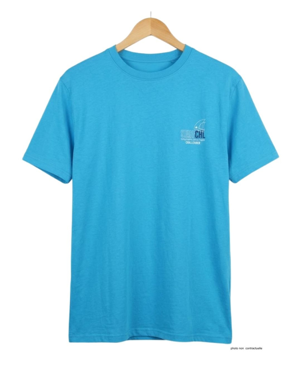 CHALLENGER TEE3007D - Tee-shirt bleu turquoise coton jersey