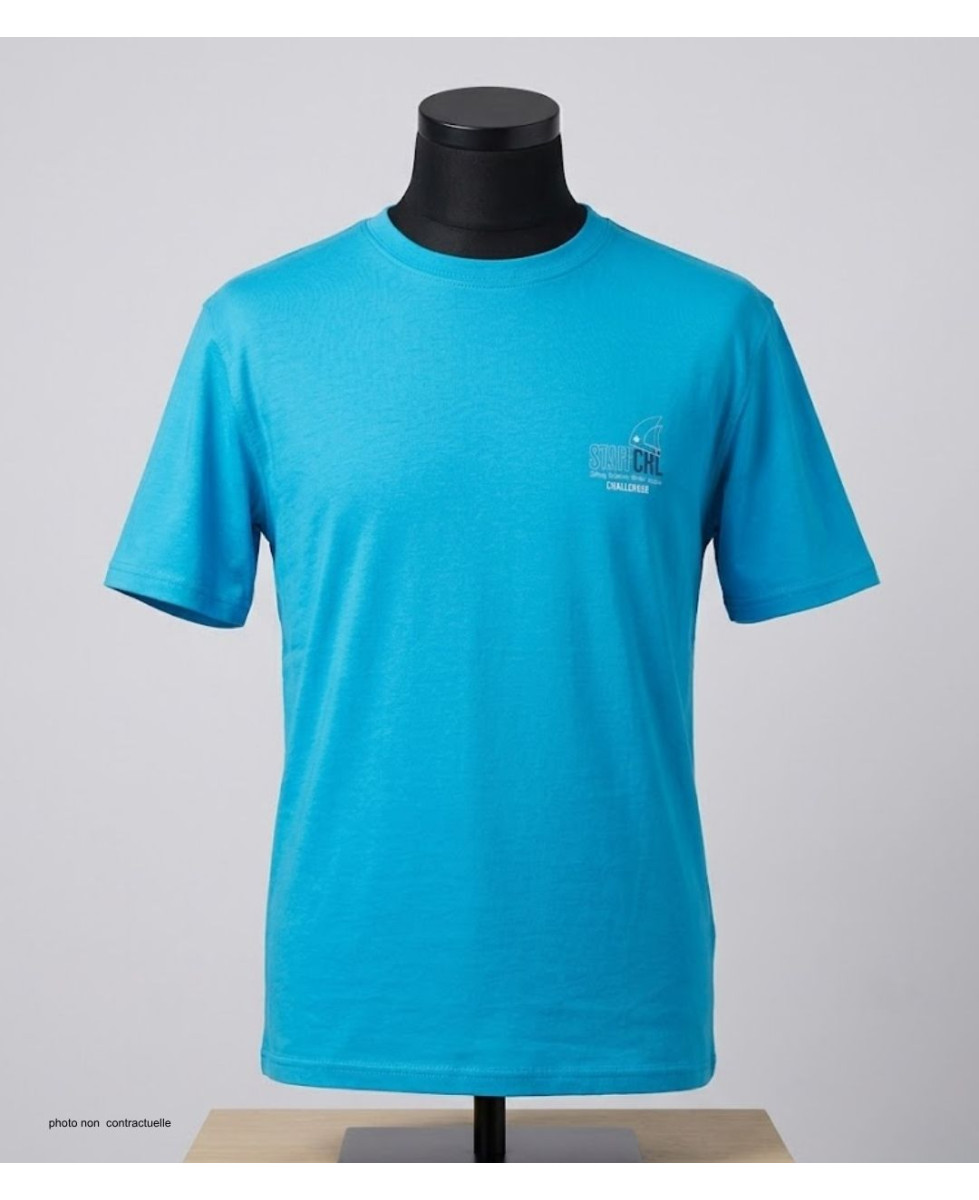 CHALLENGER TEE3007D - Tee-shirt bleu turquoise coton jersey