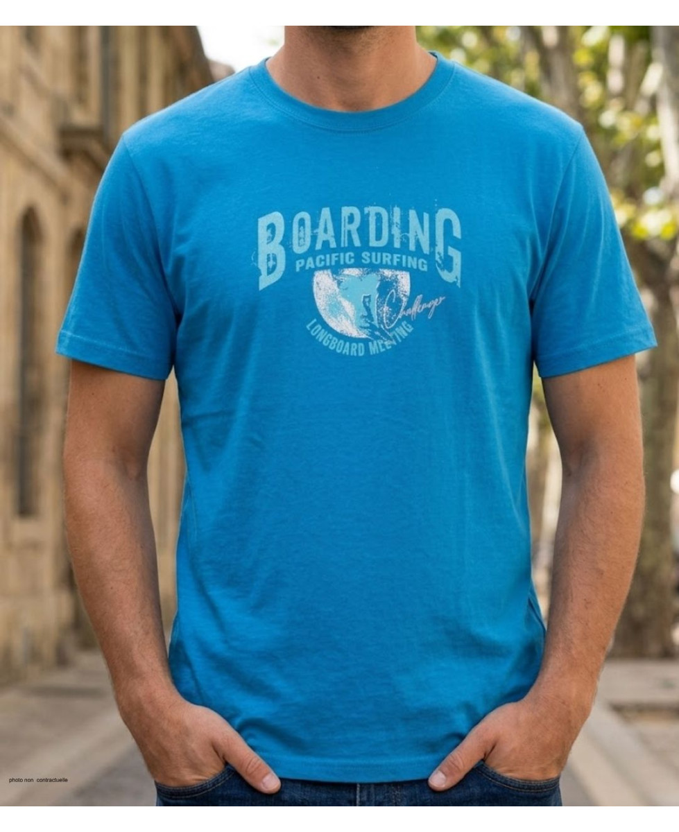 CHALLENGER SOMBRERO1 - Tee-shirt turquoise coton peigné